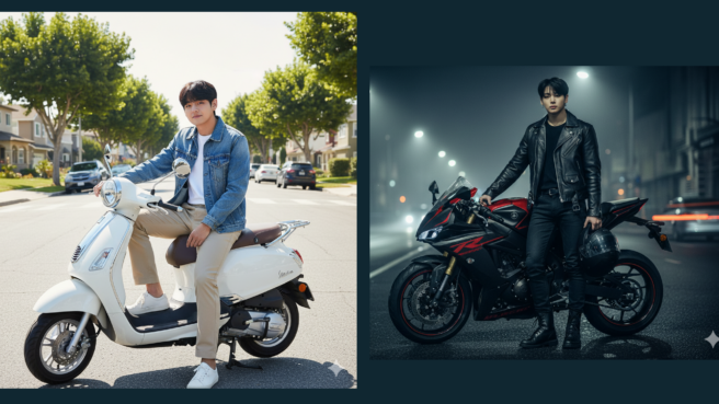prompt gemini ai edit foto ala anak motor