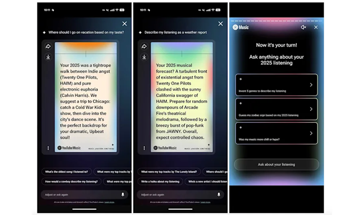 YouTube Music Luncurkan 2025 Recap dengan AI, Begini Cara Pakai Prompt Ask Music 2 youtube music