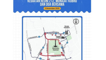 Rekayasa Lalu Lintas Reuni 212 di Monas 2025 Hari Ini