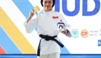 Atlet Kota Tangerang cabang Judo kelas-57 kilogram Dinny Febriany sumbang Medali Emas untuk Indonesia