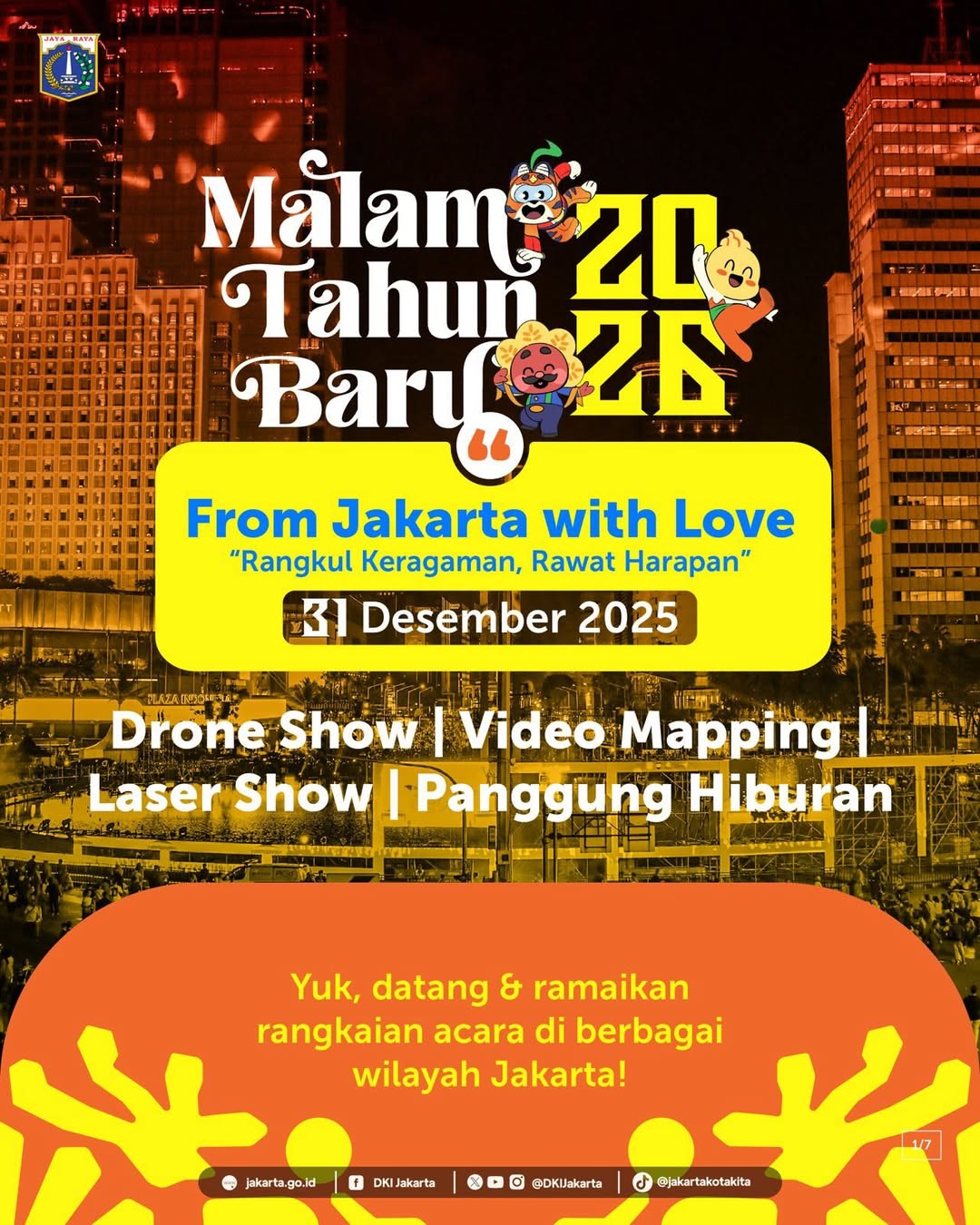 10 Event Tahun Baru 2026 di Jakarta, Ada Konser Gratis, Drone Show, hingga Festival Keluarga 4 tahun baru 2026 di jakarta