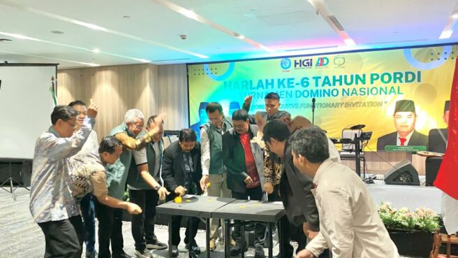 Harlah ke-6 Pordi di Trembesi Hotel BSD, Kota Tangerang Selatan abtu, 13 Desember 2025.