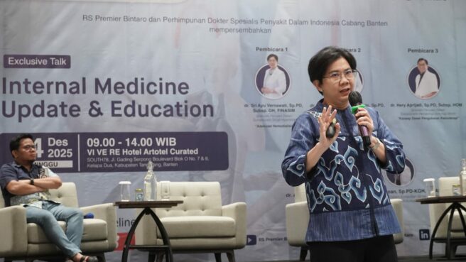 Pemaparan Forum Edukasi Ilmiah bertajuk “Internal Medicine Update & Education” yang digelar RS Premier Bintaro dan PAPDI Banten, Minggu 14 Desember 2025.