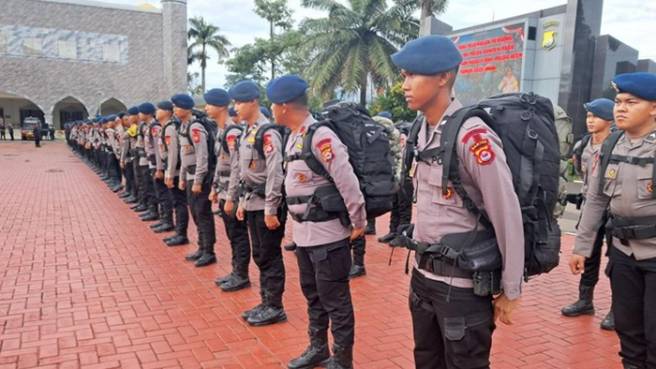 Polda Banten kirim 100 Brimob ke Aceh bantu penanganan pasca bencana (Arief/detikcom)