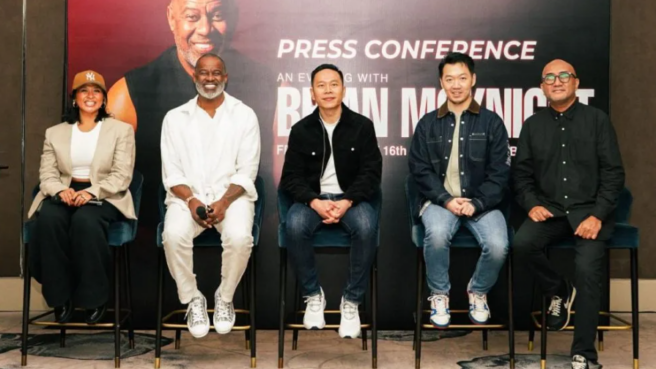 Konferensi pers Konser Brian McKnight di St. Regis, Jakarta Selasa 13 Januari 2026.