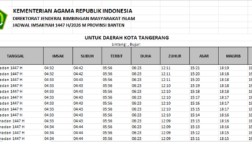 jadwal imsakiyah Ramadhan 2026