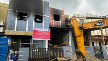 Lokasi gudang kimia di kawasan pergudangan Taman Tekno, Kota Tangsel, yang kebakaran pada Senin (9/2) lalu. Foto: Andre Pradana/Tangselife