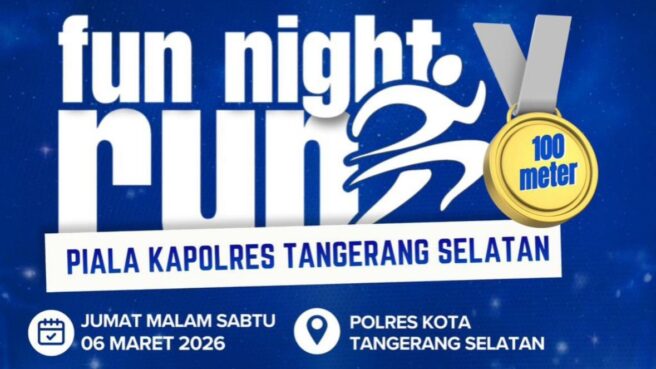 Fun Night Run di Polres Tangsel Malam Ini, Jumat 6 Maret 2026