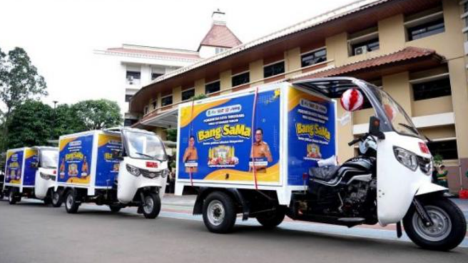 Pemkot Tangerang resmi menghadirkan Bentor Pangan Keliling bertajuk Bentor Pangan Sahabat Masyarakat atau Bang Sama pada HUT ke-33 Kota Tangerang,