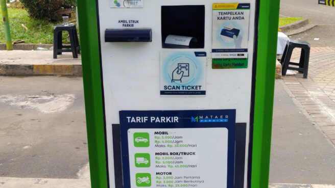 Tarif Parkir PT Mataer di Ruko Bidex